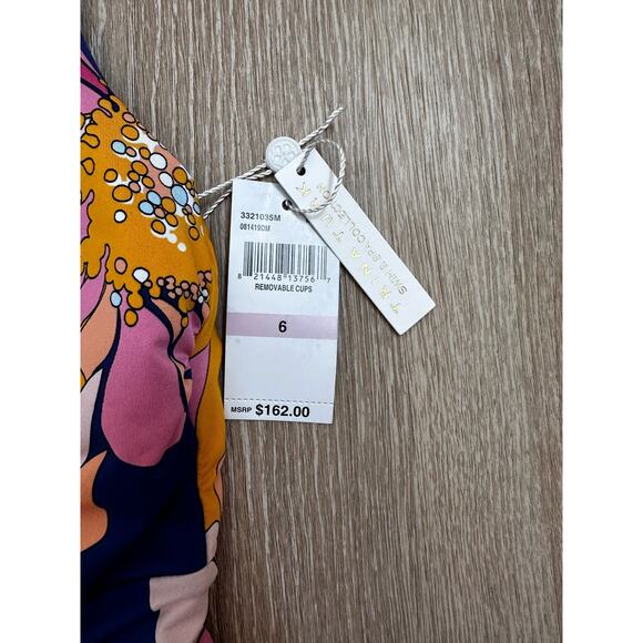 Trina Turk|Plunge Neck One Piece|Breeze‎ Floral|NWT|SZ 6 - Picture 2 of 8